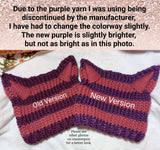 Cheshire Cat Inspired Hat, 'The Cheshie' Cat Hat in Pink and Purple Stripes