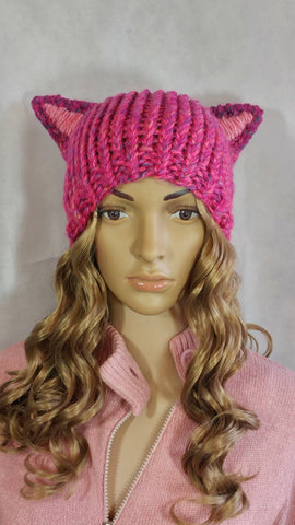 Handmade Cat Hat; Candy Sprinkles Pink