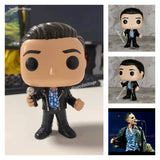 Custom Brandon Flowers Inspired Pop with Full Reused Box; Your choice of Any Outfit and Hairstyle, mic in hand included. *Please Read Description*