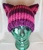 Cheshire Cat Inspired Hat, 'The Cheshie' Cat Hat in Pink and Purple Stripes