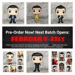 Custom Brandon Flowers Inspired Pop with Full Reused Box; Your choice of Any Outfit and Hairstyle, mic in hand included. Now Taking Pre-Orders for Feb 21st