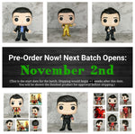 Custom Brandon Flowers Inspired Pop with Full Reused Box; Your choice of Any Outfit and Hairstyle, mic in hand included. Now Taking Pre-Orders for Nov 2nd, Last Batch of the Year!