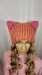 Handmade Cat Hat in Ginger